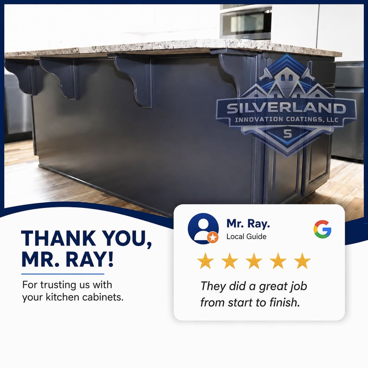 Five-star Google review from Mr. Ray