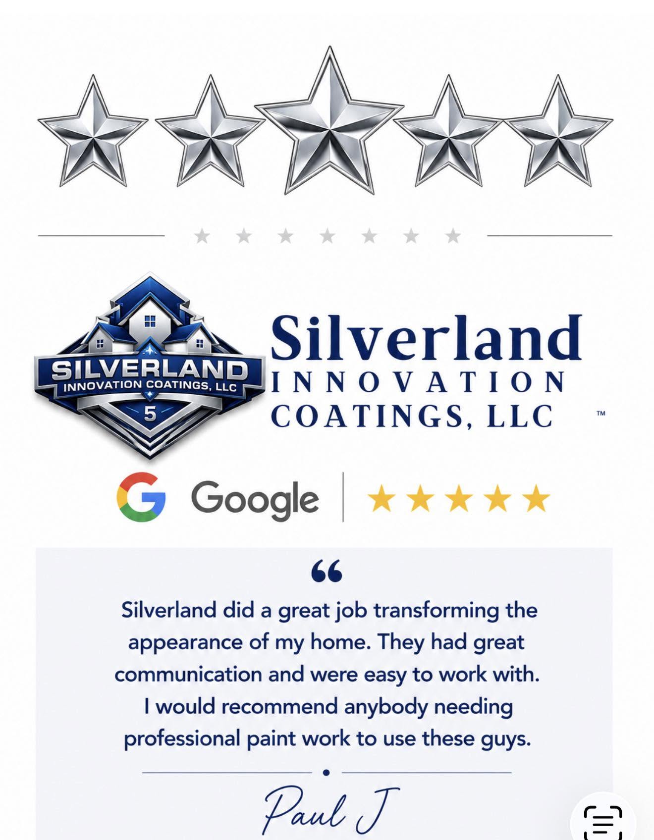 Five-star Google review from Paul J.